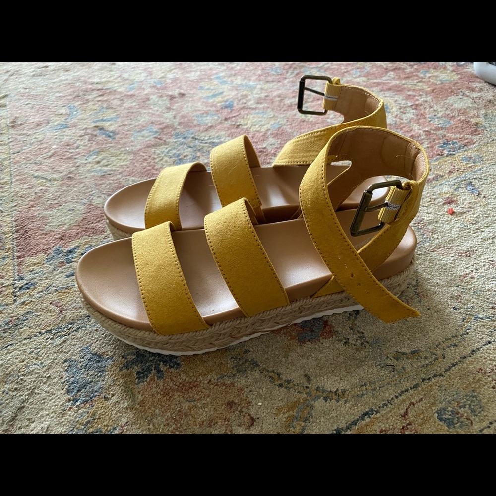 Mustard yellow sandals